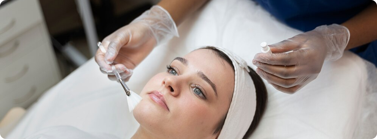 Dermatology team examining patient